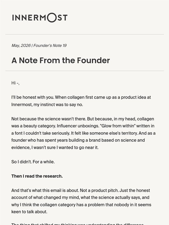 Why I Take Collagen (And The Email I Didn't Want To Write)