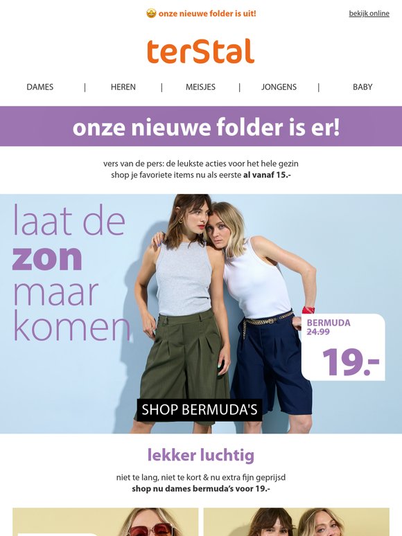 🤩 Onze nieuwe folder is er! Shop damesfavorieten vanaf 19.-