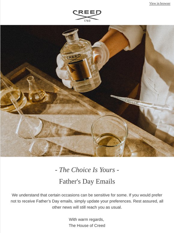 Prefer Not To Receive Father's Day Emails?