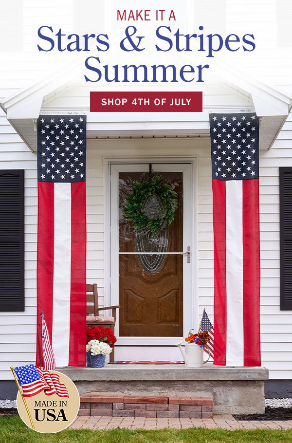 Make It a Stars & Stripes Summer. Shop 4th of July. Patriotic Pillar Pull-Down Flag