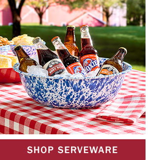 Shop Serveware. Splatterware Enamelware 8-Quart Bowl