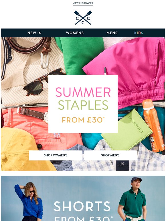 STARTS NOW: Dresses & Shorts from £30*