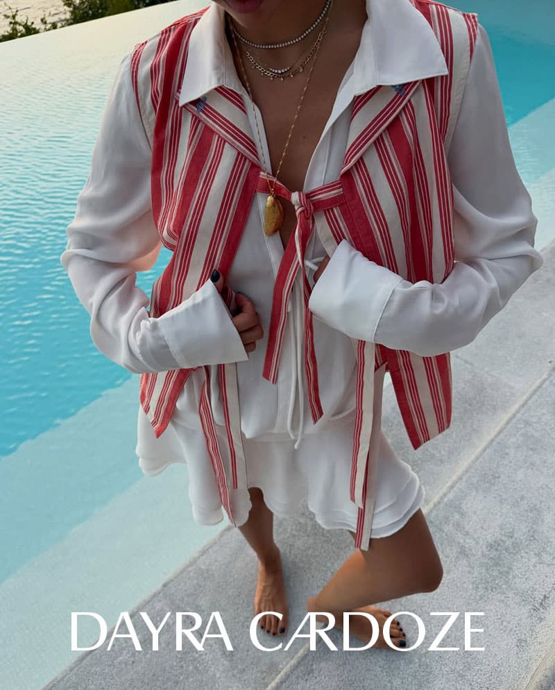 Tie Front Vest - Scarlet Trot