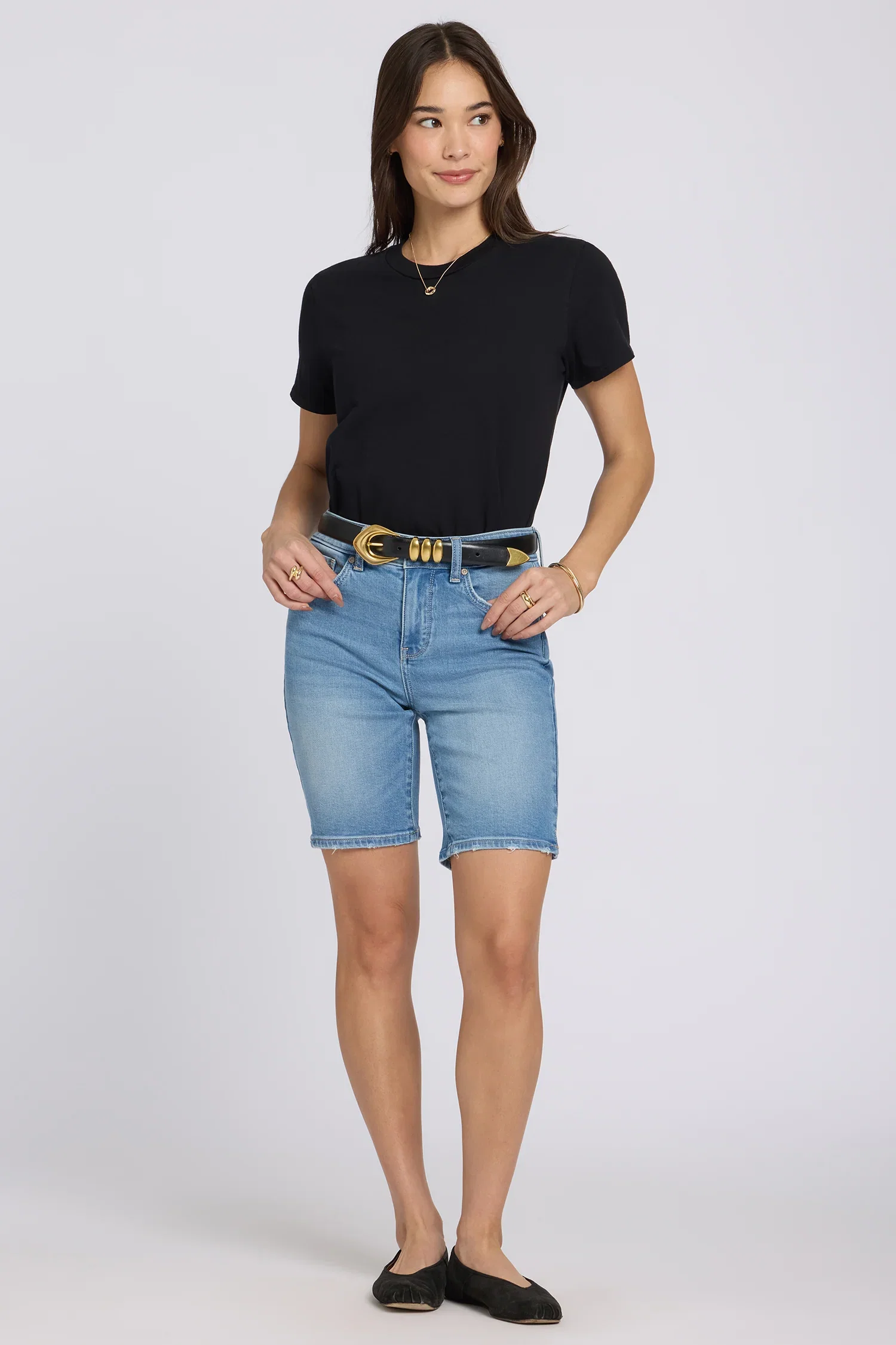 Image of Ella Denim Shorts - Vista Lakes
