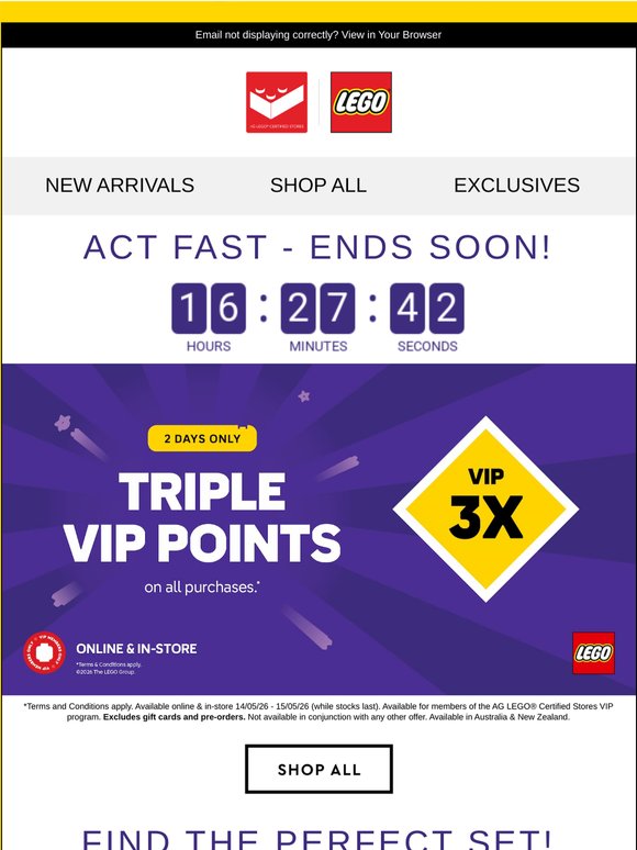 ⚠️  ACT FAST- LAST CHANCE FOR TRIPLE VIP POINTS ⚠️