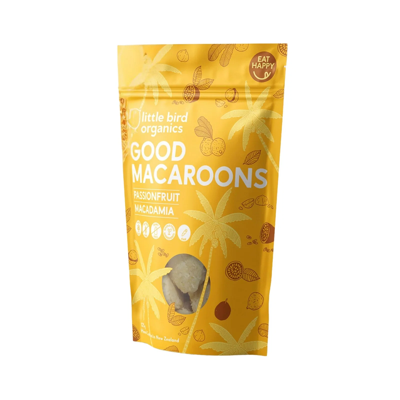 Image of Little Bird Organics Good Macaroons Passionfruit & Macadamia 125g
