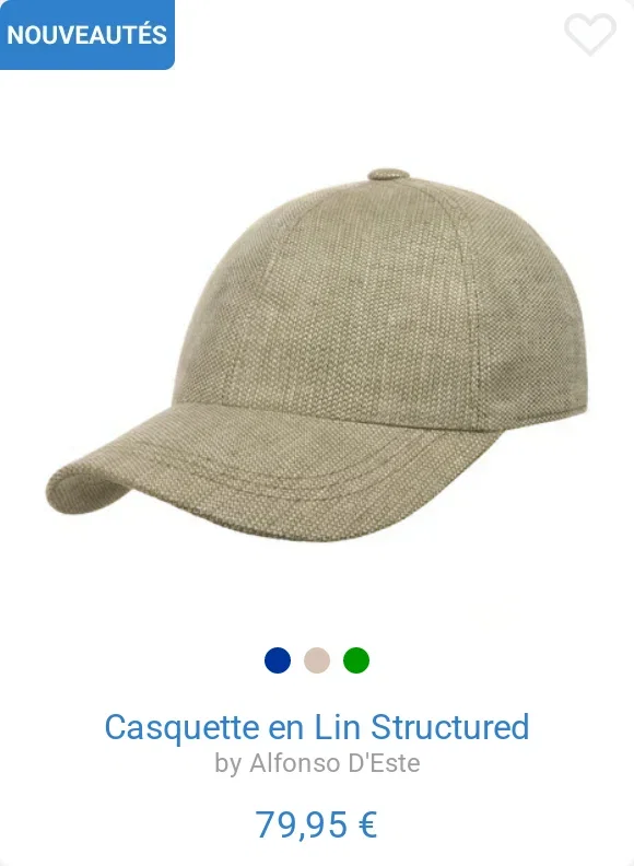 Casquette en Lin Structured by Alfonso D'Este