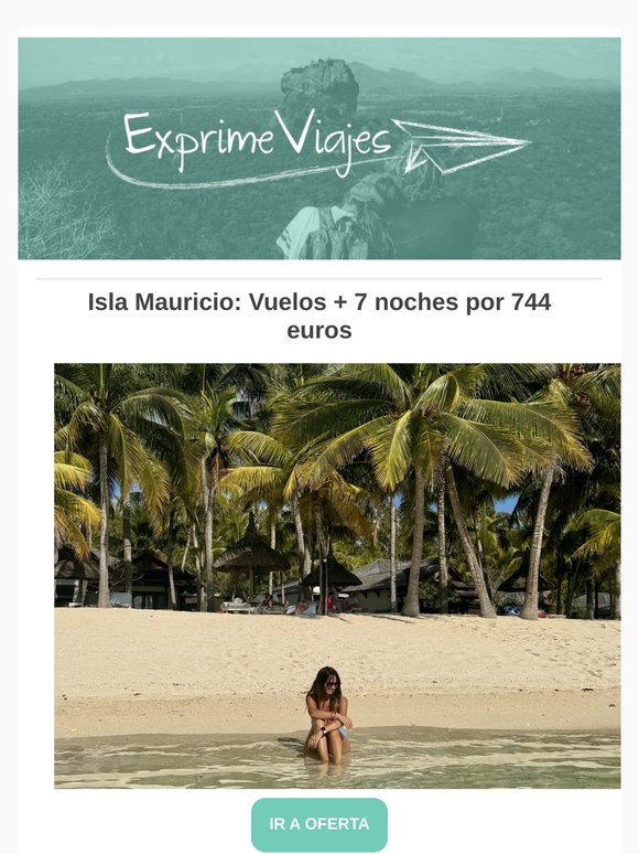 💎 Isla Mauricio: Vuelos + 7 noches por 744 euros