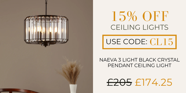 Naeva 3 Light Black Ceiling Light