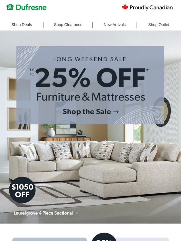 Long Weekend SALE 🏕️ up to 25% OFF Furniture & Mattresses