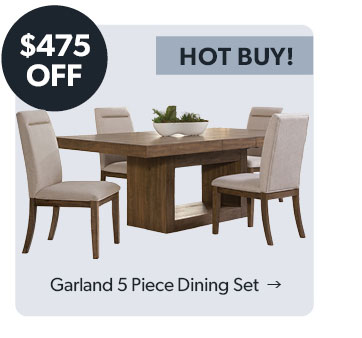 475 dollars OFF. Hot buy! Click to shop the Garland 5 Piece Dining Set