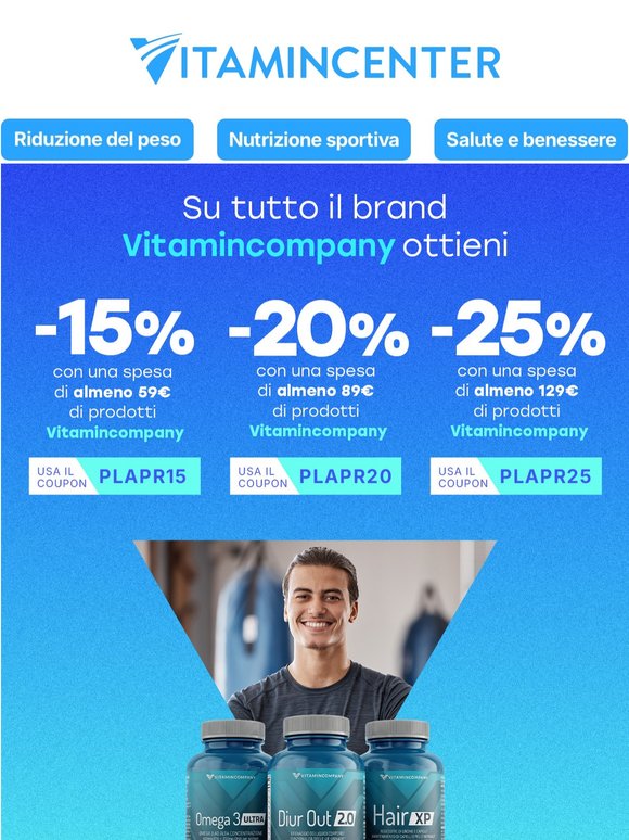 Fino al -25% sul brand Vitamincompany