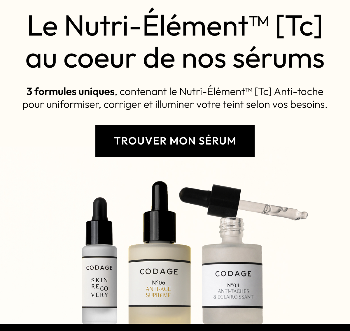 4 SÉRUMS, 4 ESSENTIELS POUR UN TEINT UNIFORME 1
