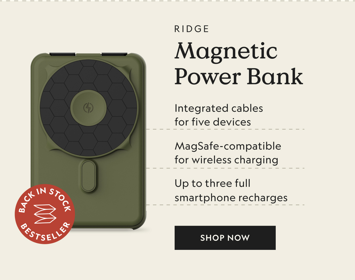 Ridge Magnetic Power Bank