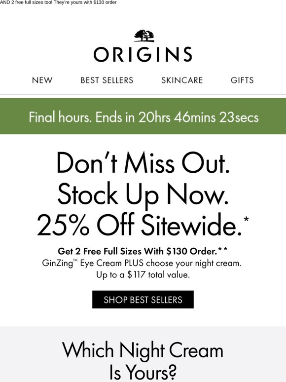 FINAL HOURS. Get 25% off while you still can