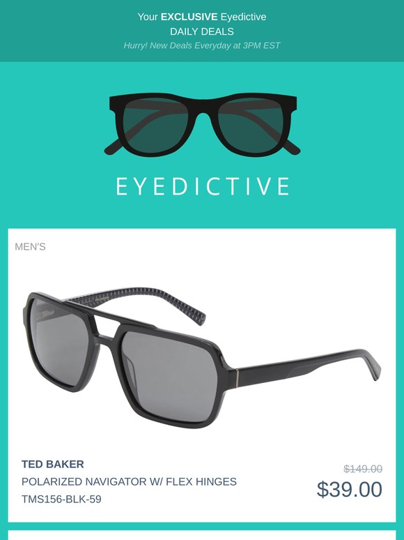 Ted Baker Polarized $39 | Ben Sherman Polarized Collection $20 | Tommy Hilfiger $36 | Shinola $29 | Blenders Polarized $25 | Diff $29 | Tory Burch $79