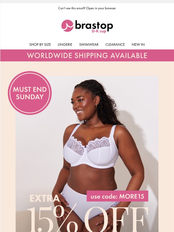 EXTRA 15% OFF Flirtelle, Curvy Kate, Adella and more D+ brands