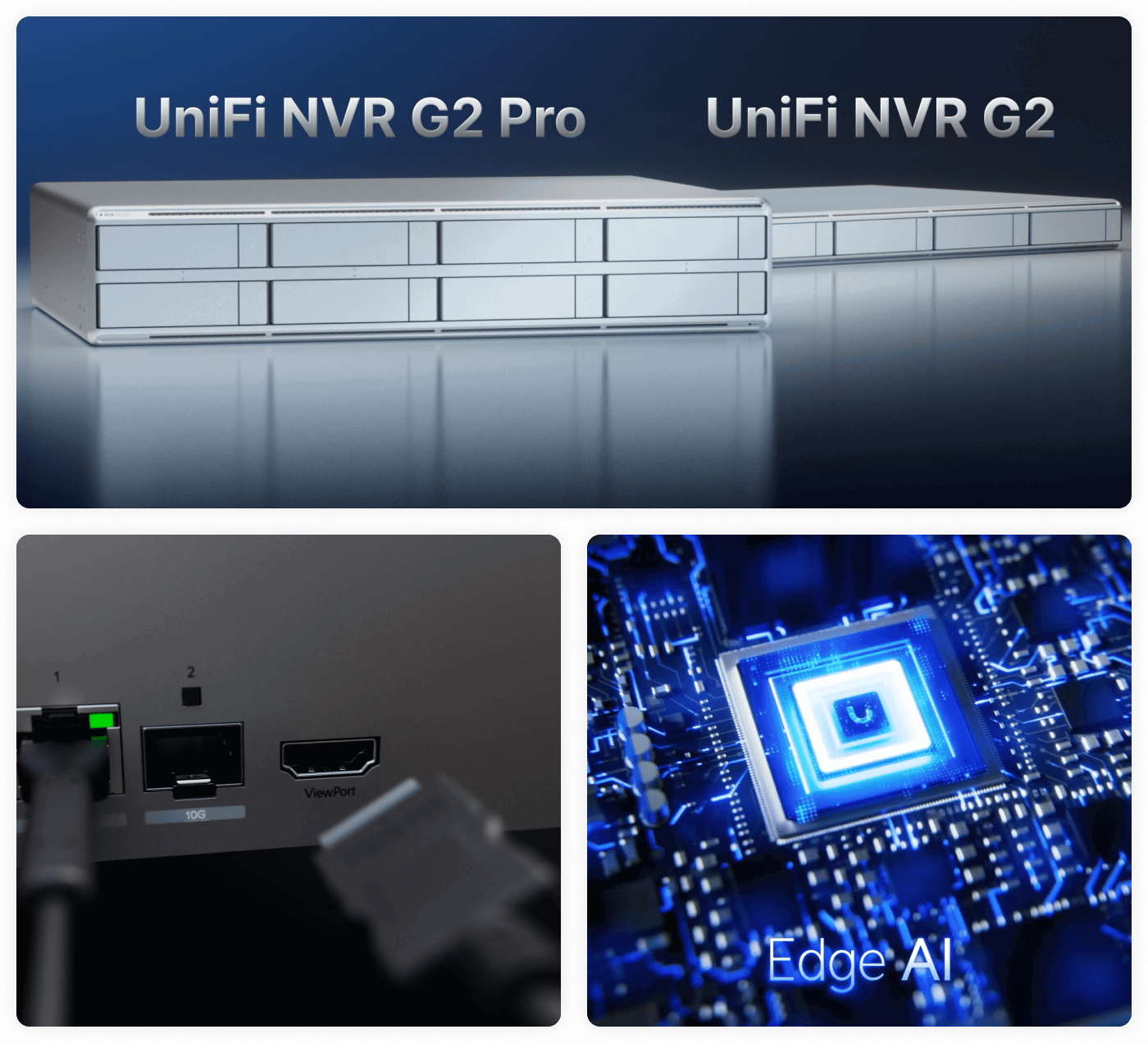 Double the camera capacity with integrated ViewPort, built-in Edge AI, and Re-Identification — all powering the next generation of fully local, license-free surveillance.