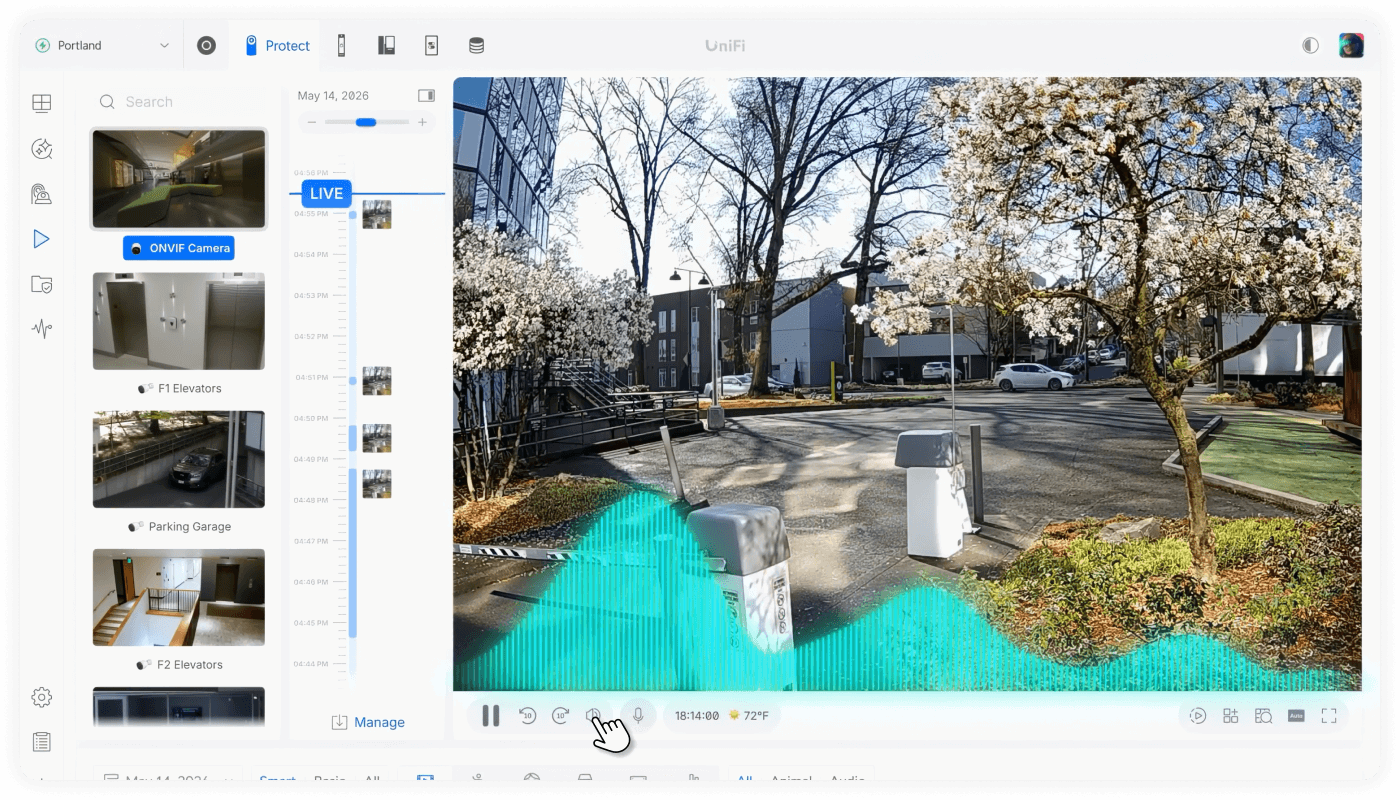Audio playback and motion detection now supported to simplify migrations to UniFi Protect.