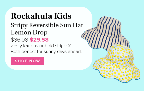 Rockahula Kids Stripy Reversible Sun Hat Lemon Drop