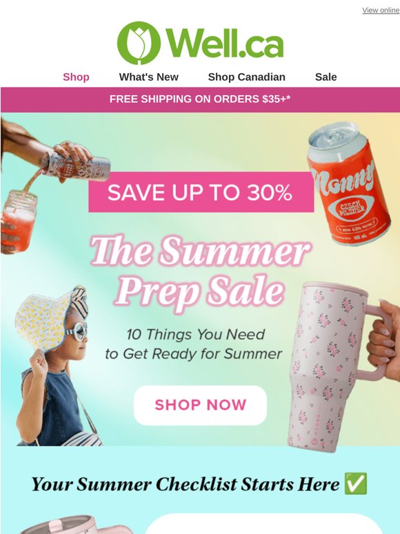 Your Summer Checklist ✅ Up to 30% Off ☀️