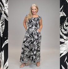 Short Sleeve Maxi Dress With Smocking