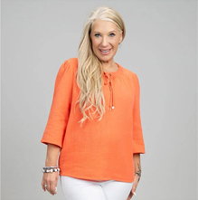3/4 Sleeve Gauze Blouse