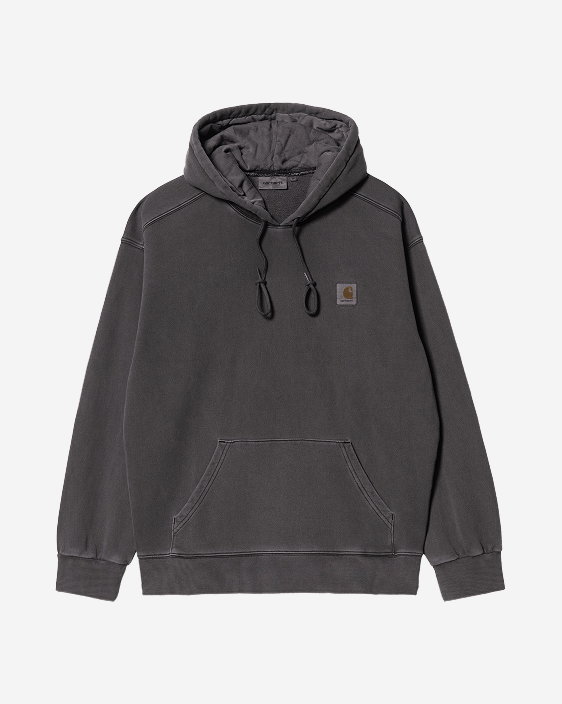 Hooded Nelson Sweatshirt | Black (Garment Dyed)