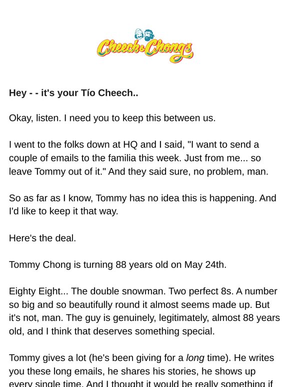 Don't tell Tommy I sent this
