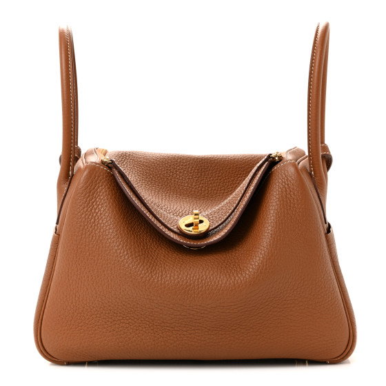 HERMES Taurillon Clemence Lindy 26 Gold