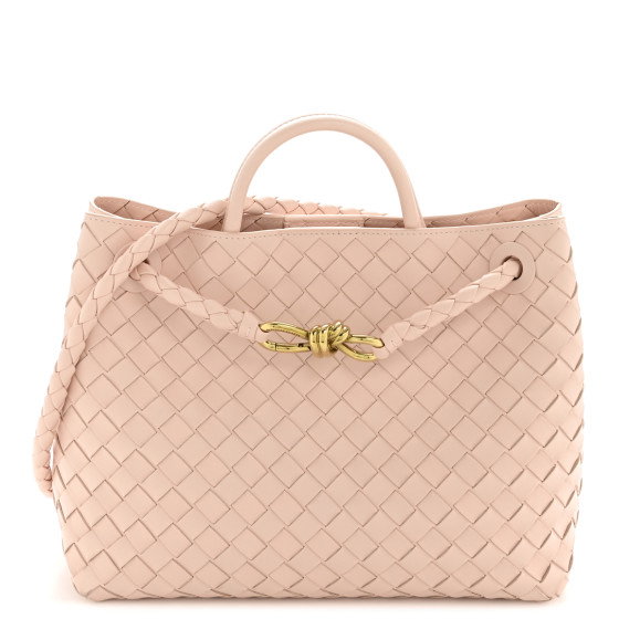 BOTTEGA VENETA Nappa Intrecciato Medium Andiamo Shoulder Bag Lotus
