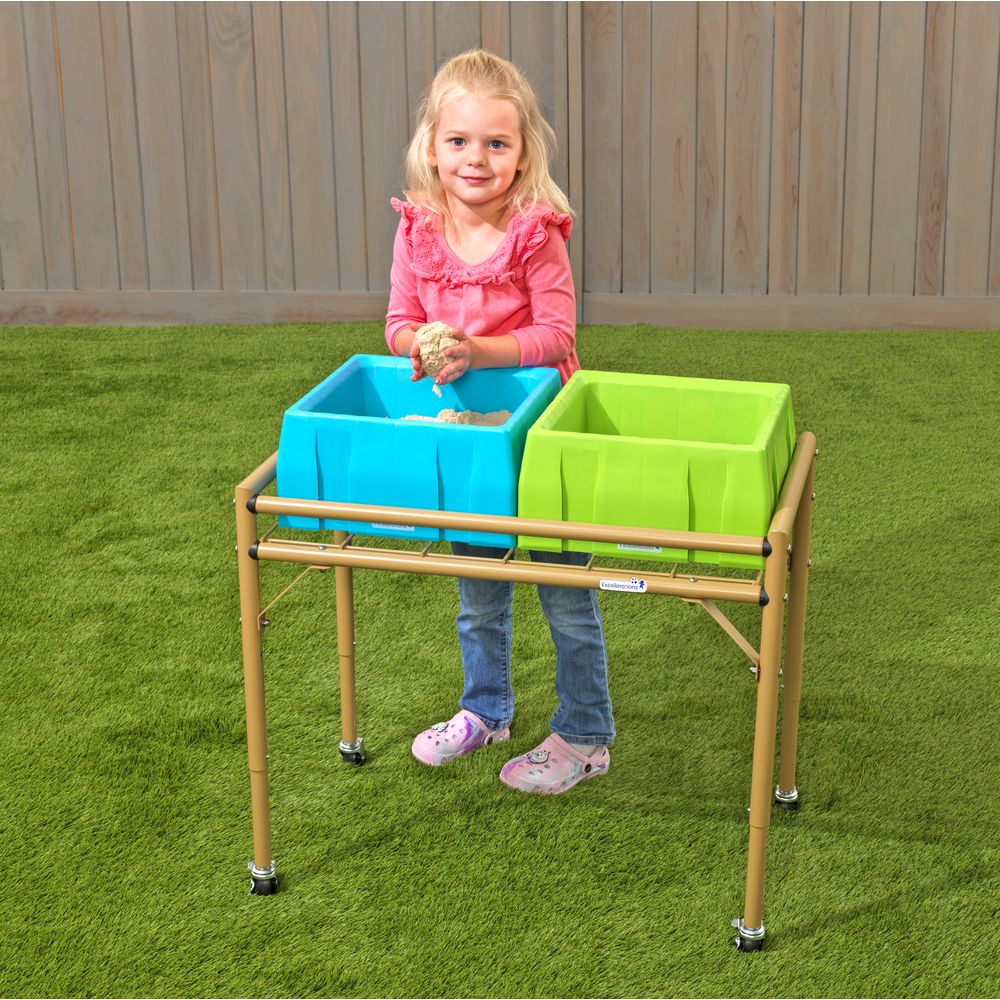 Excellerations® 2-Station Sensory Sand Table with Lids Write the First Review