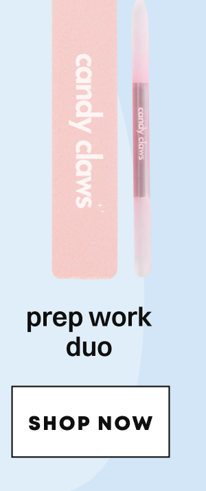 Pink prep work duo tool with candy claws logo and shop button