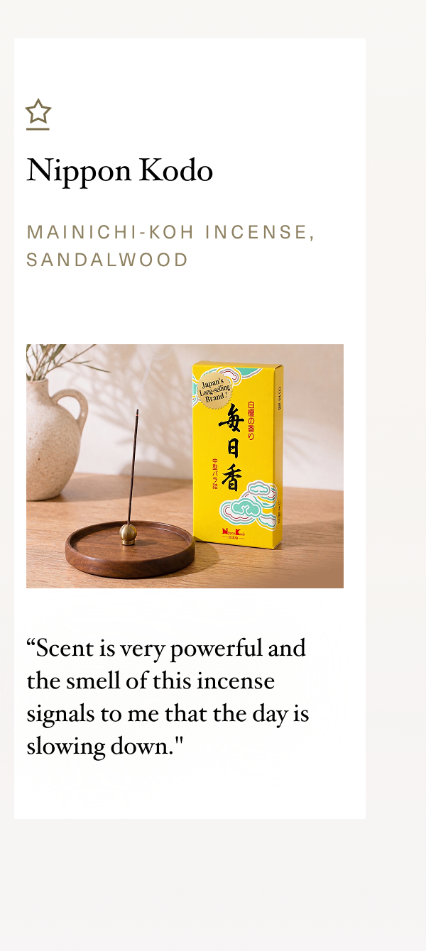 Nippon Kodo Mainichi-Koh Incense - Sandalwood