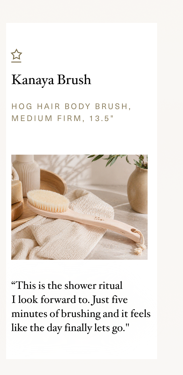 Kanaya Brush Hog Hair Body Brush - Medium Firm, 13.5"