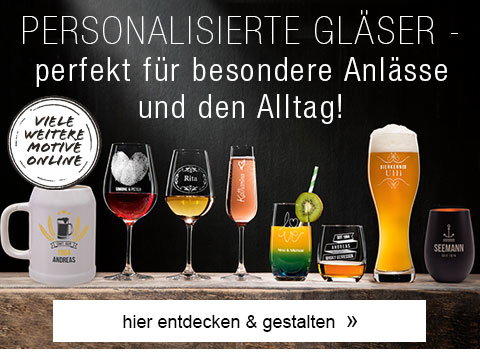 Personalisierte Gläser - perfekt für besondere Anlässe und den Alltag! Viele weitere Motive online. Hier entdecken & gestalten! 