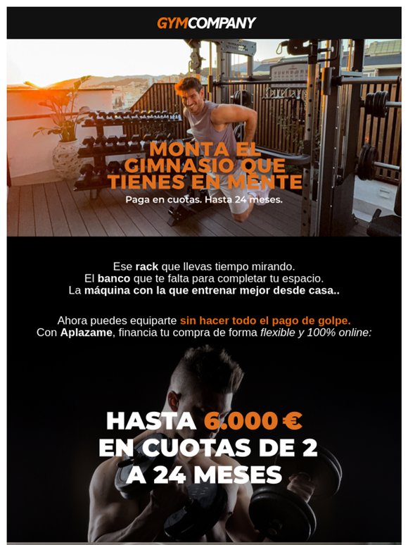 Financia tu gimnasio en casa y paga a tu ritmo💪