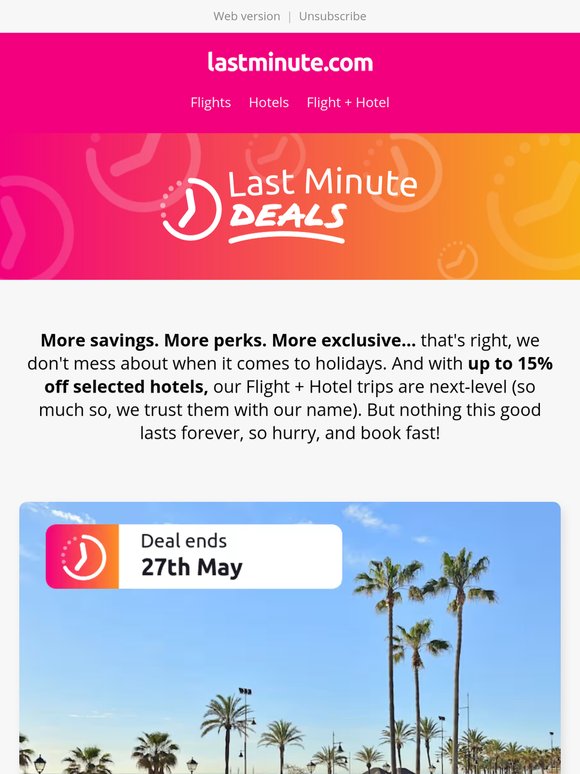Holiday from £119? THAT'S a Last Minute deal
