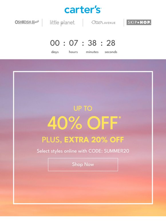 ENDS TODAY: EXTRA 20% off w/ code 👀👉