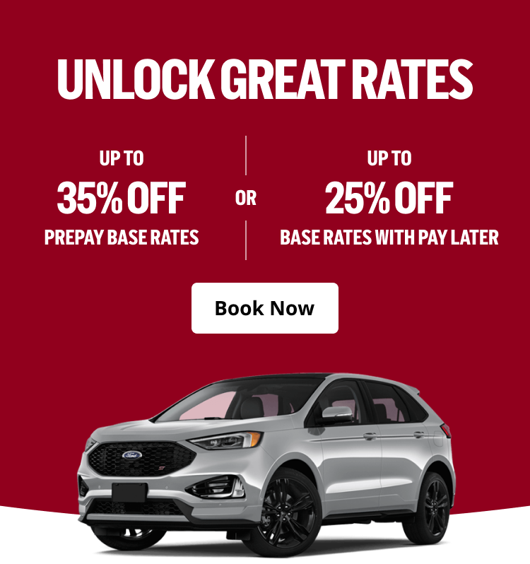 UNLOCK GREAT RATES / UP TO 35% OFF PREPAY BASE RATES OR UP TO 25% OFF BASE RATES WITH PAY LATER | Book Now