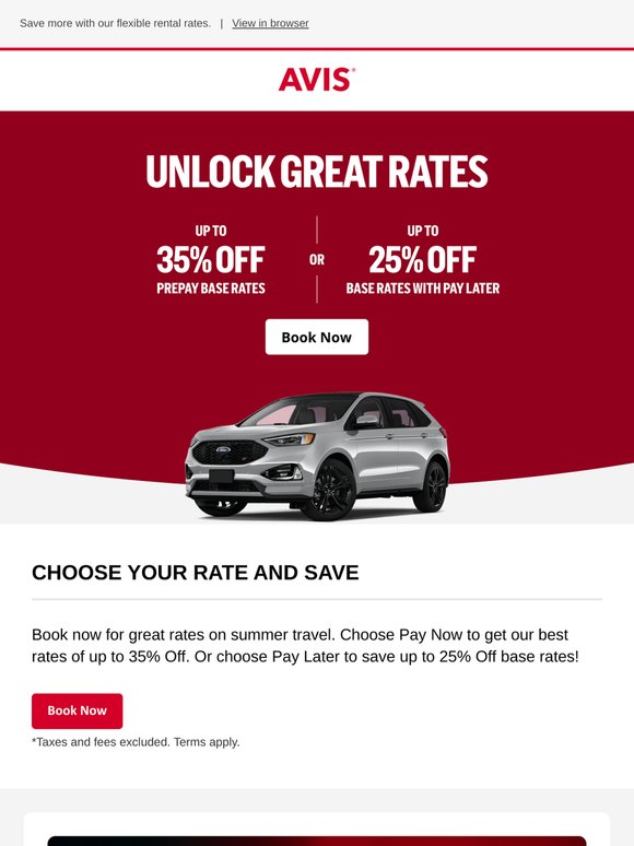 REMINDER: Two smart ways to save on your next rental.