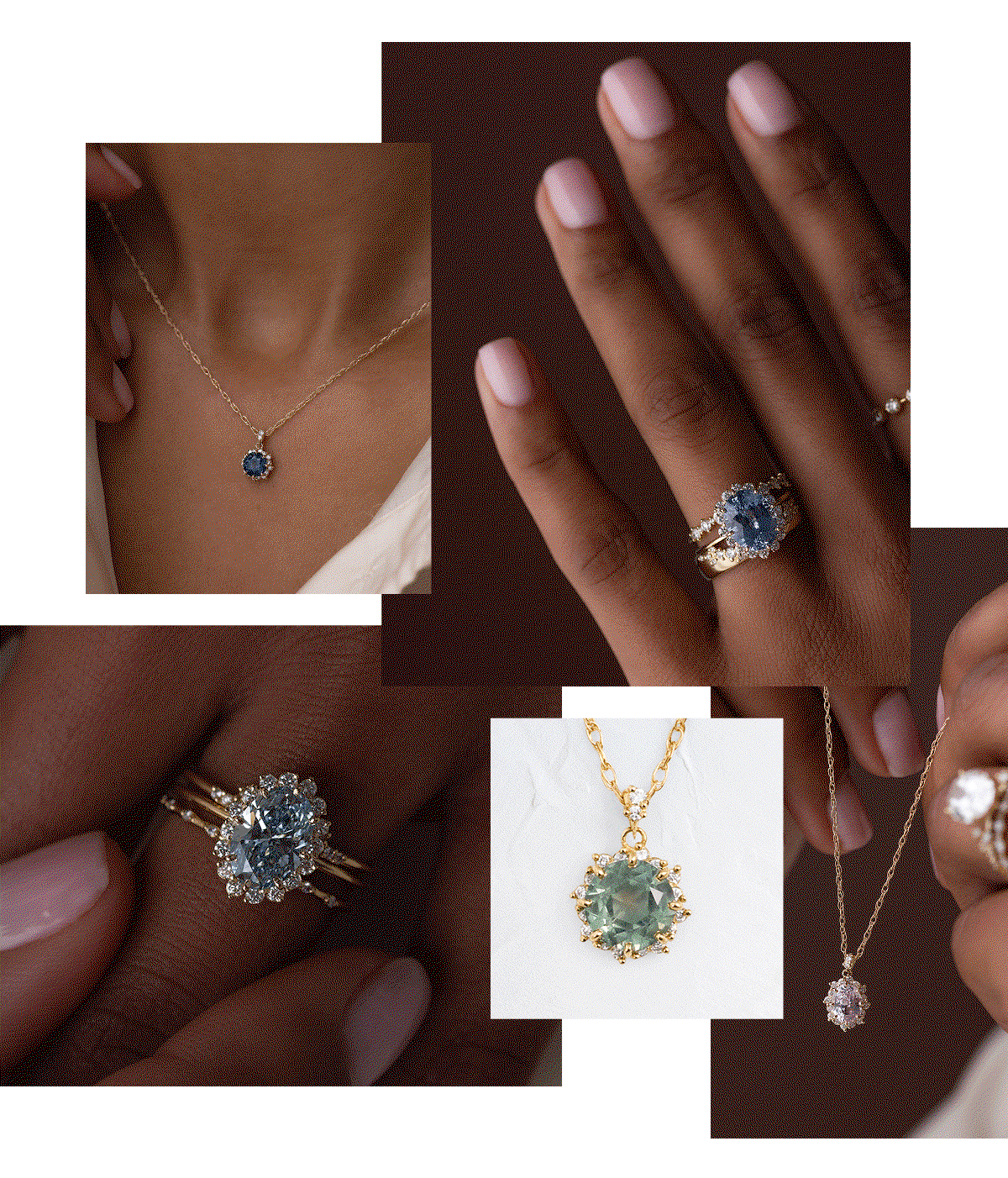 Overview collage of several pieces coming in the Color Drop