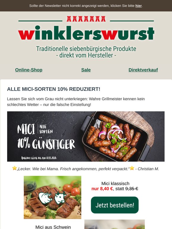 Alle Mici-Sorten 10% reduziert!