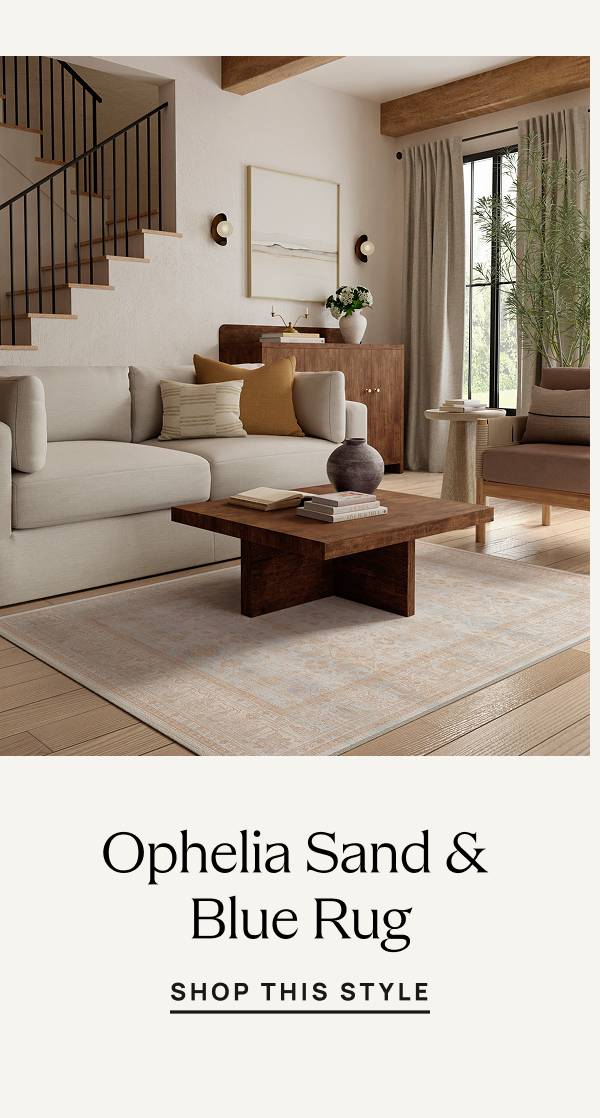 Ophelia Sand & Blue Rug 