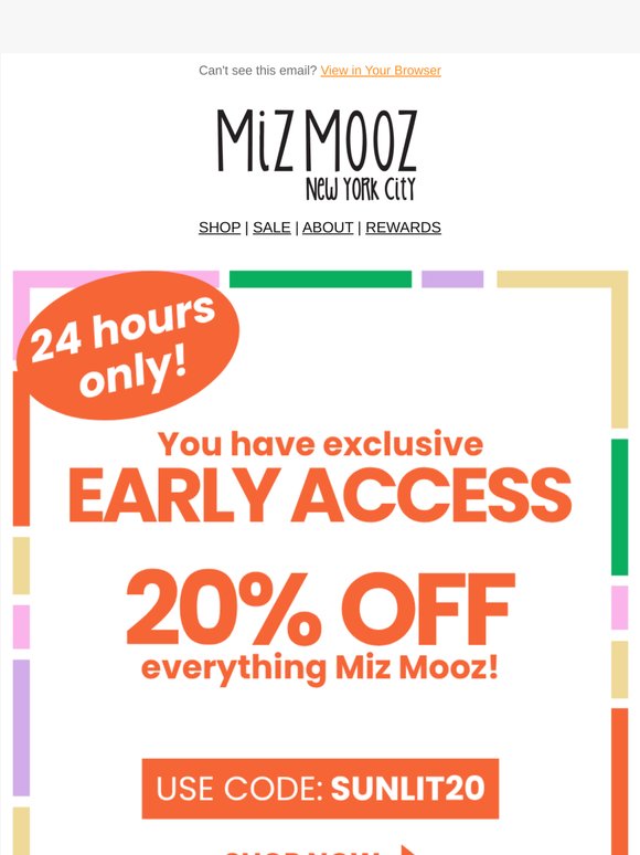 Early Access: Your 20% OFF Starts Now 🎉