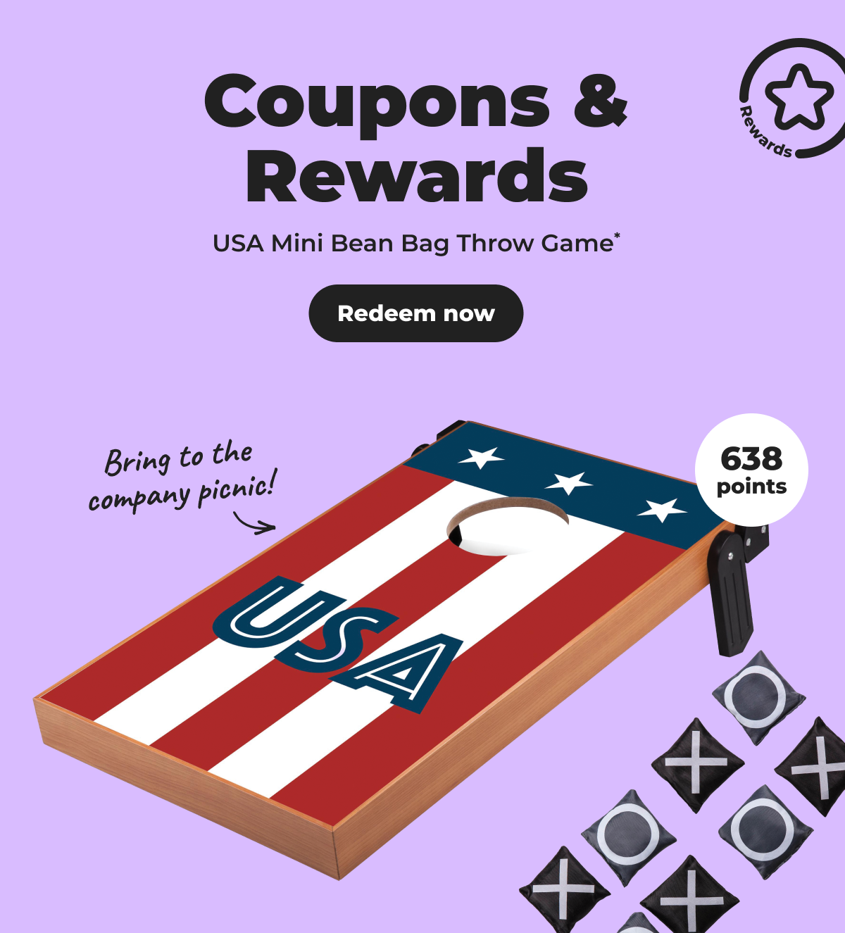 [Rewards] Coupons & Rewards: USA Mini Bean Bag Throw Game* (with 638 points) - Redeem now