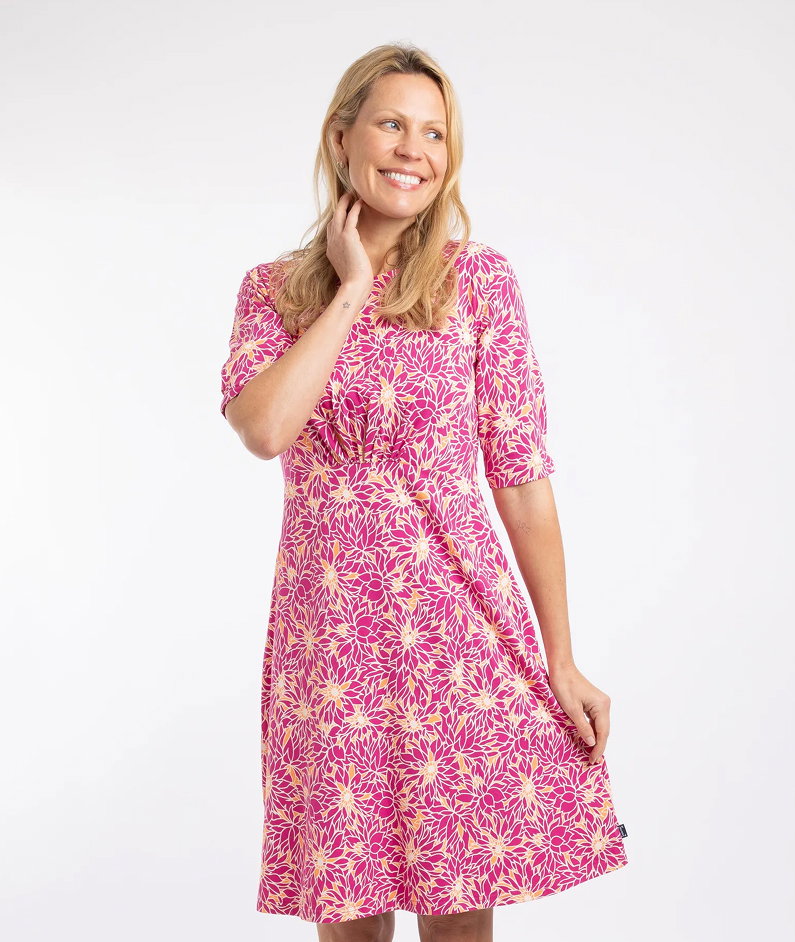 Cassandra Jersey Swing Dress Gerbera