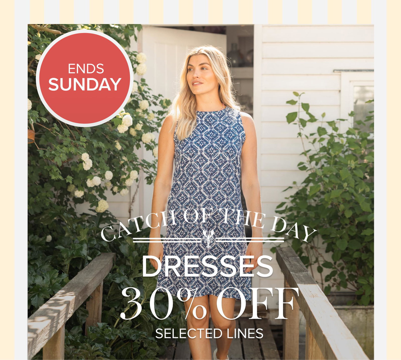 30% off dresses on selected lines 