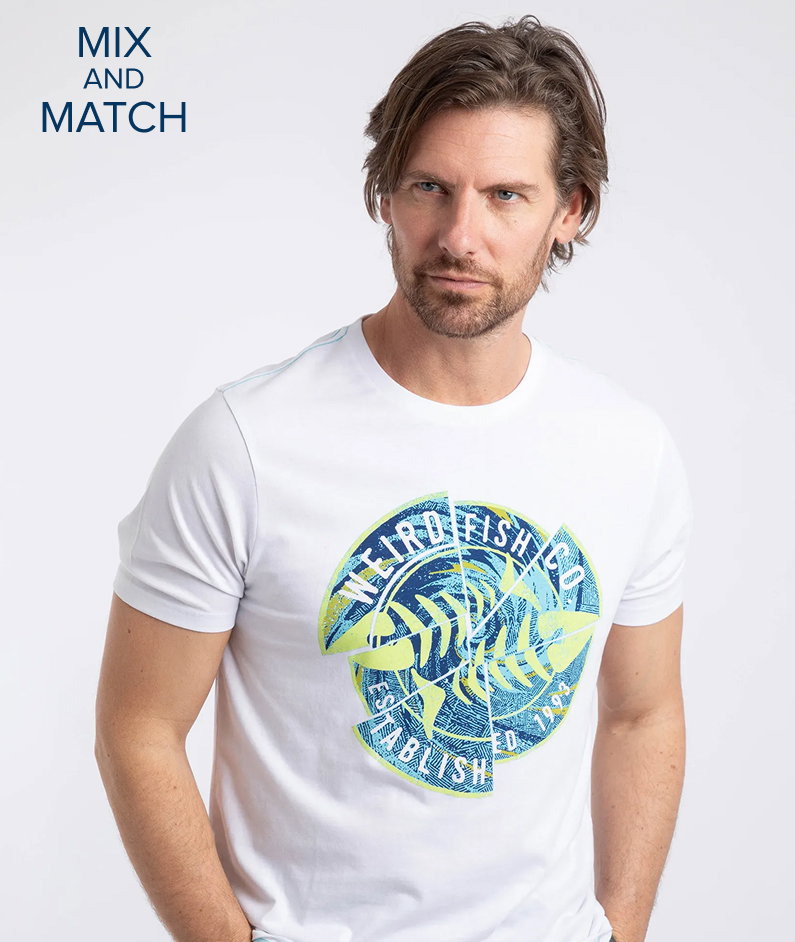 Vortex Front Print Graphic T-Shirt White
