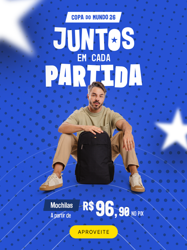 Juntos em cada partida | Mochilas a partir R$ 96,90 no pix